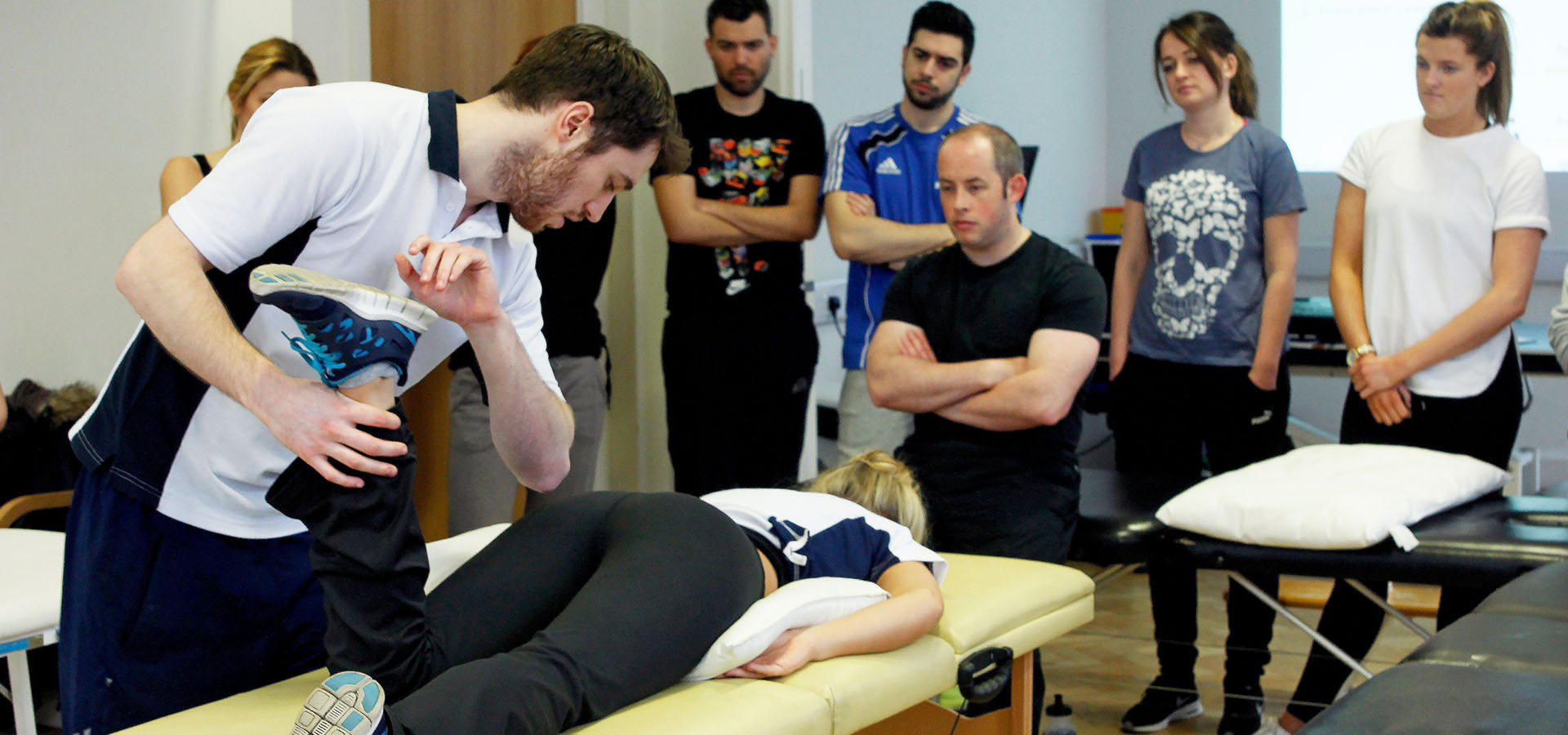 Demonstration of massage technique