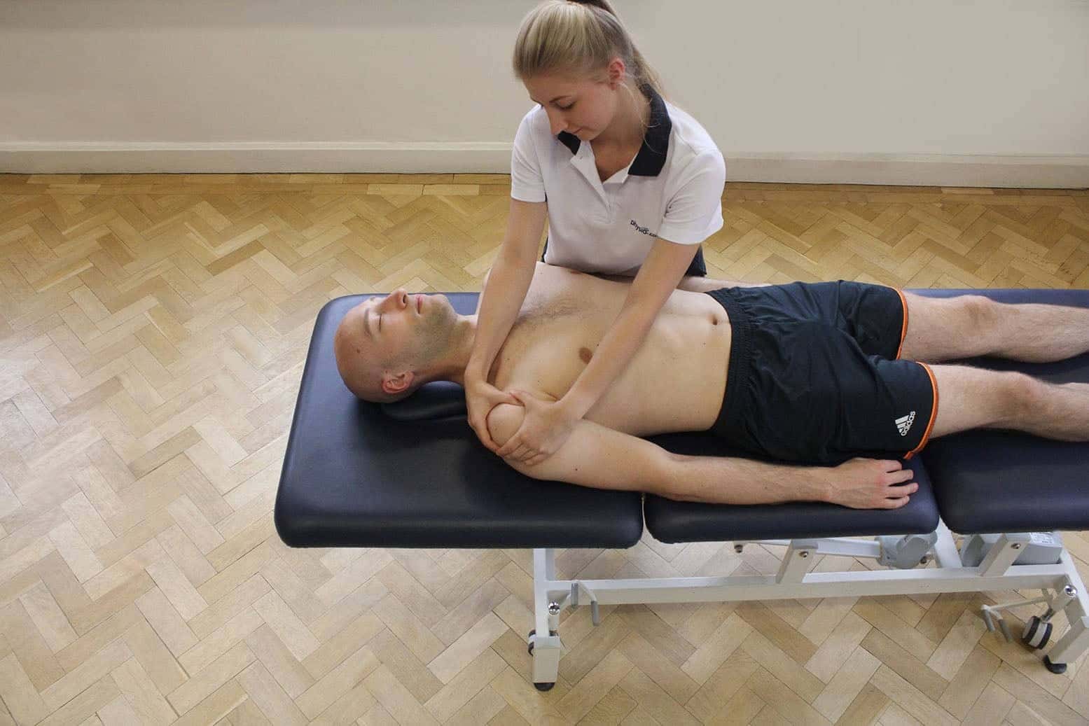 Patient receiving a rehabilitation massage